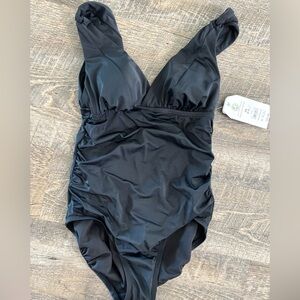 Elegant Black One-Piece Swimsuit